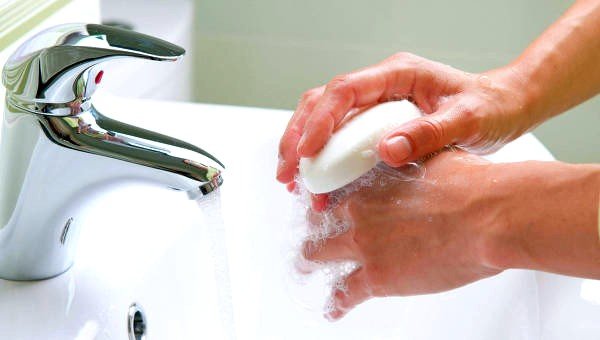 Важно мыть руки с мылом перед едой, после прогулок и контакта с животными