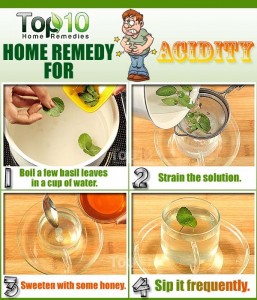 acidity remedy using basil leaves
